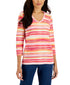 Women's Waterview-Stripe 3/4-Sleeve Top